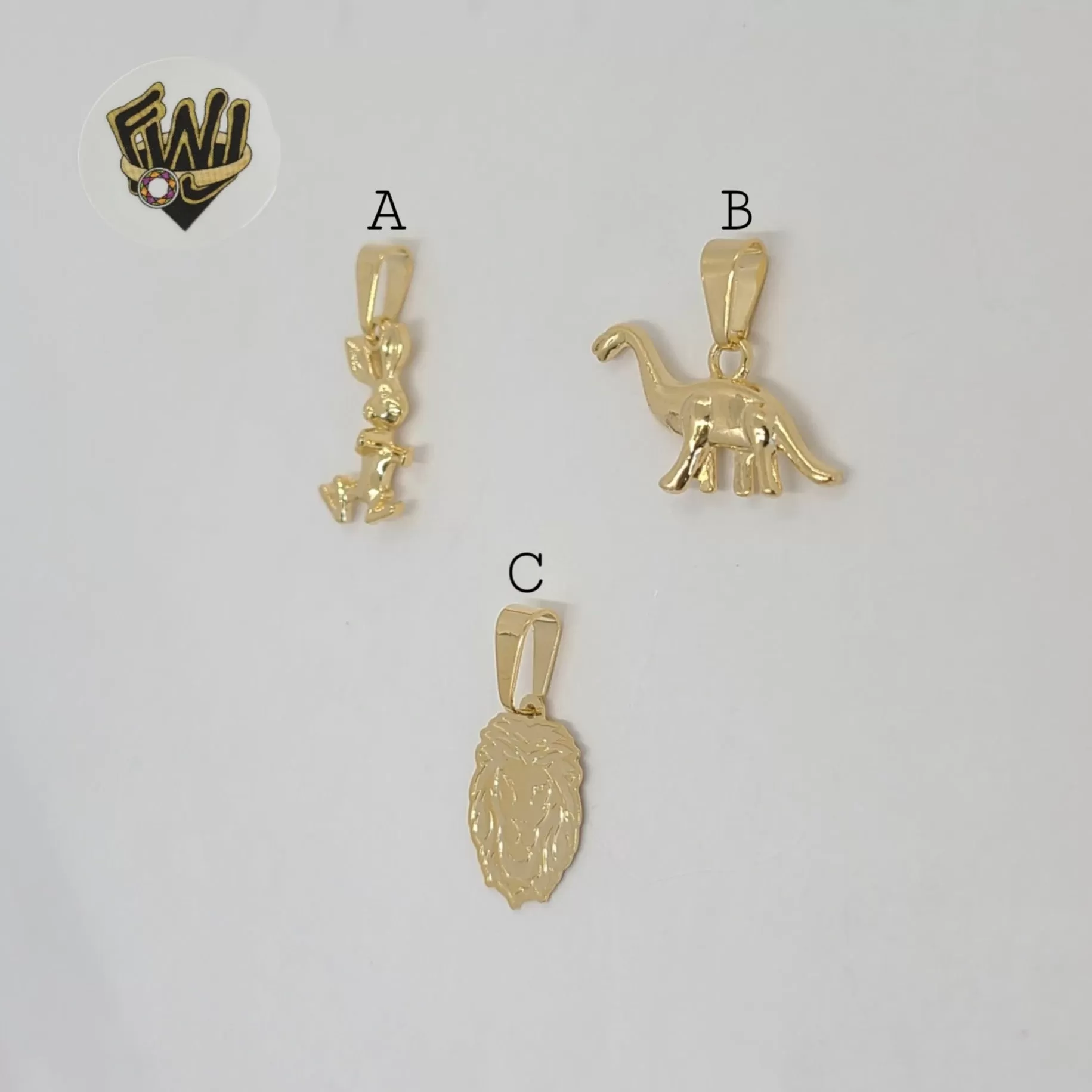 (1-2164) Gold Laminate - Animal Pendants - BGF