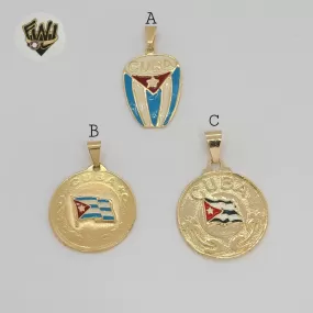 (1-2264-1) Gold Laminate -Cuba Pendants - BGF