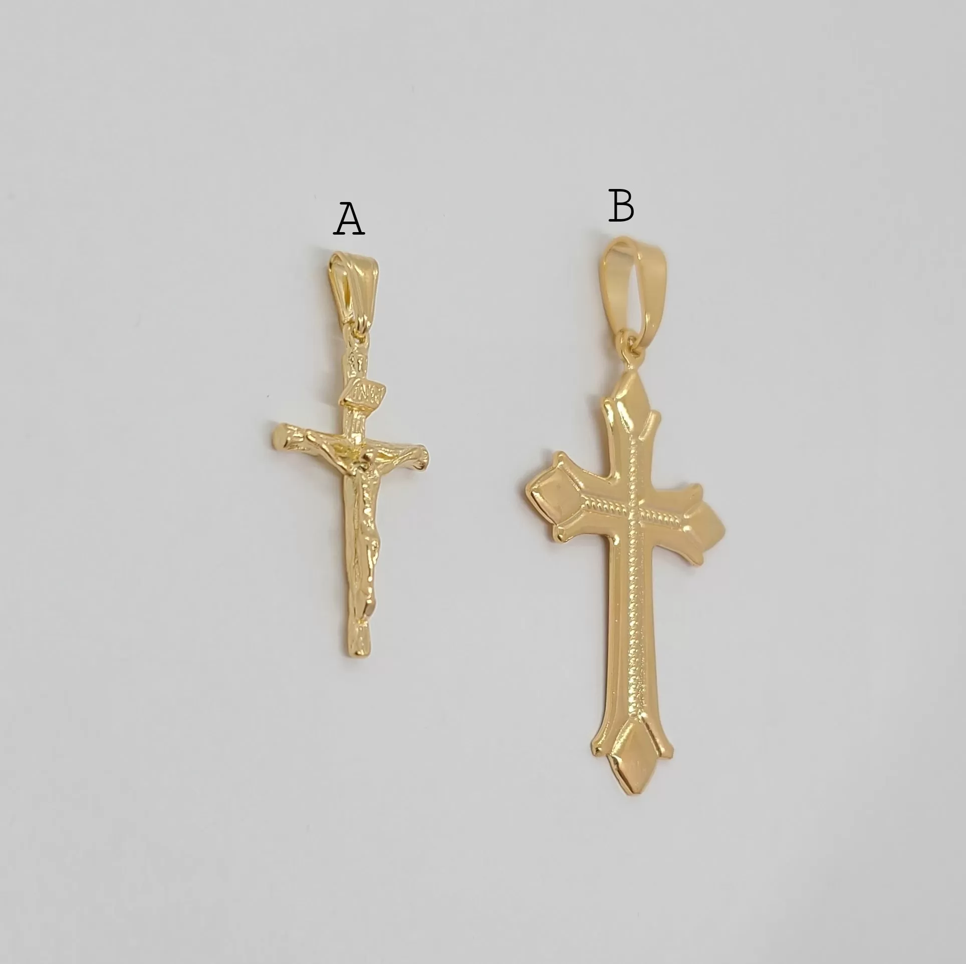 (1-2420-1) Gold Laminate - Cross Pendants - BGF