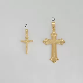 (1-2420-1) Gold Laminate - Cross Pendants - BGF