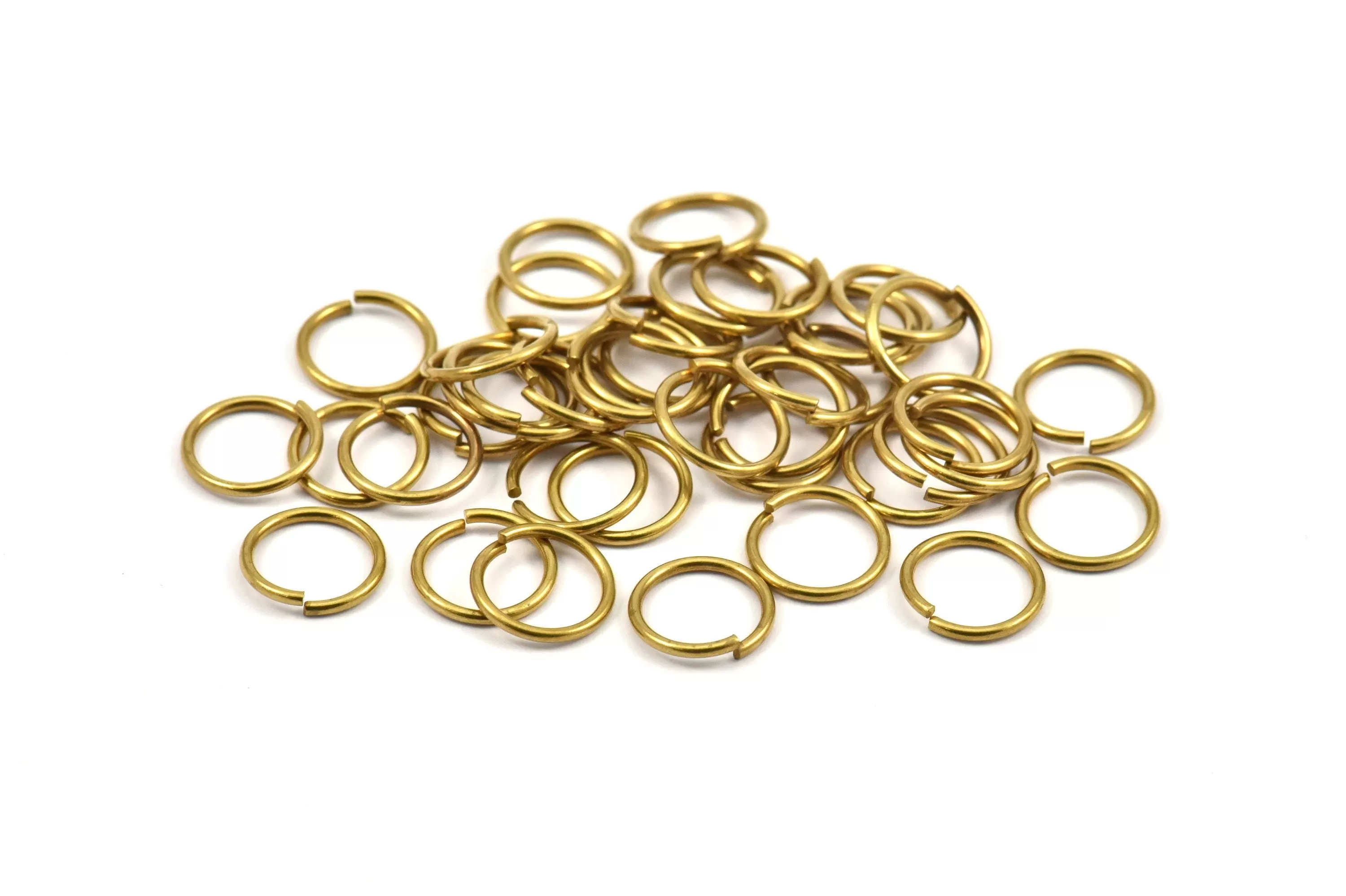 10mm Jump Ring - 250 Raw Brass Jump Rings (10x1mm) A0372