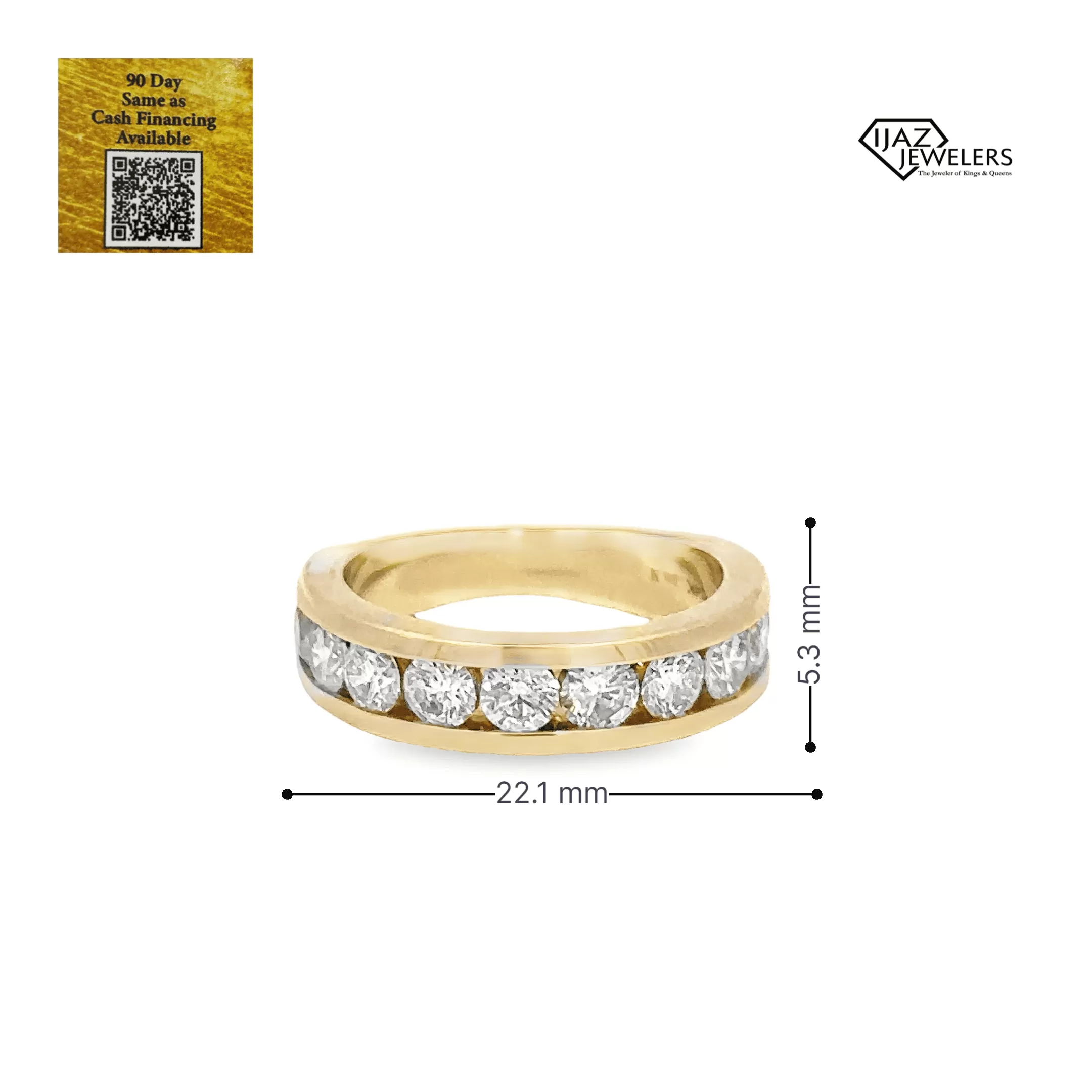 14K Gold 1.75 CTW Diamond Band