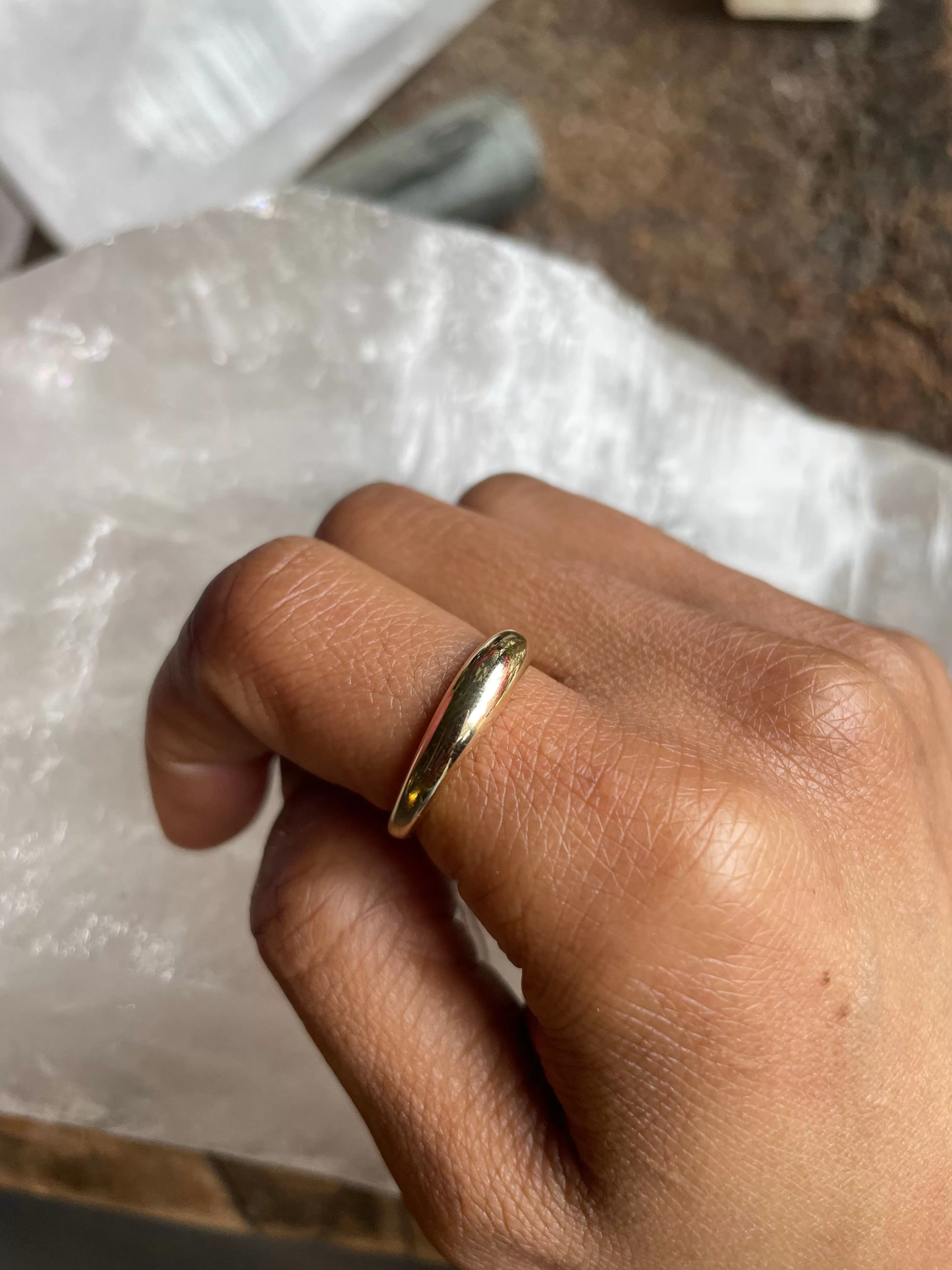 14k Gold Dome Ring