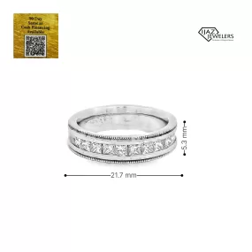 14K White Gold 1.00 Diamond Wedding Band