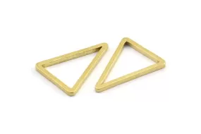 16mm Brass Triangles, 50 Raw Brass Triangle Rings, Connectors (16x12x1.2x1mm) BS 1856