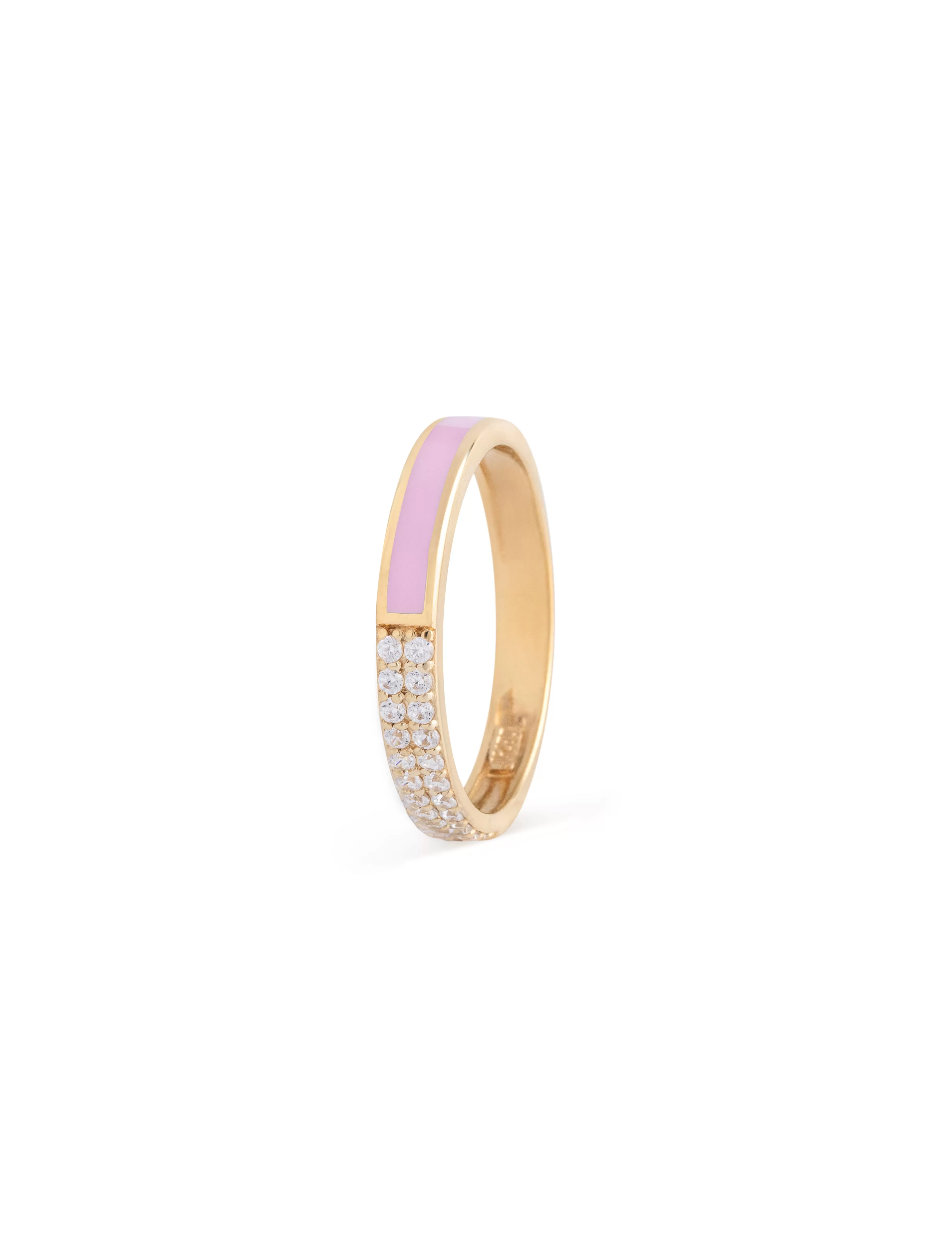 18K Gold Dual Charm Enamel & Pavé Ring | Contemporary Jewelry with Free Shipping