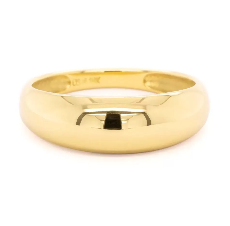 18K Gold Tapered Luna Bombe Ring