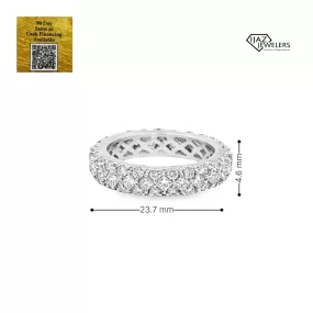 18K White Gold 2.50 CTW Diamond Infinity Band