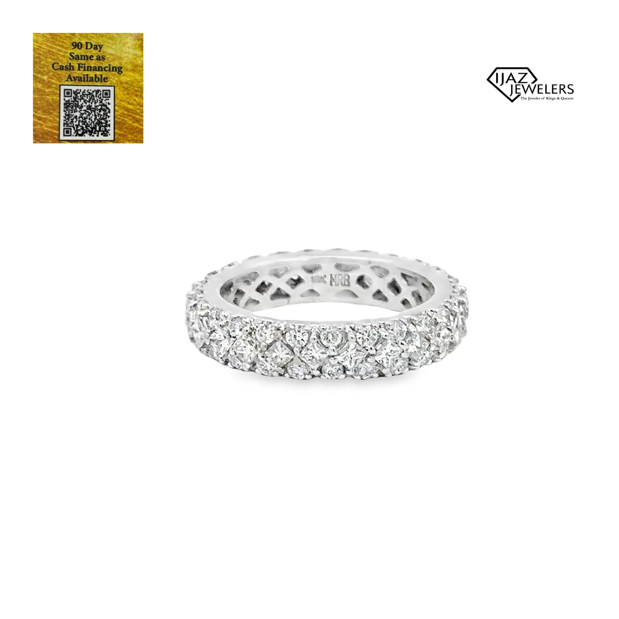 18K White Gold 2.50 CTW Diamond Infinity Band