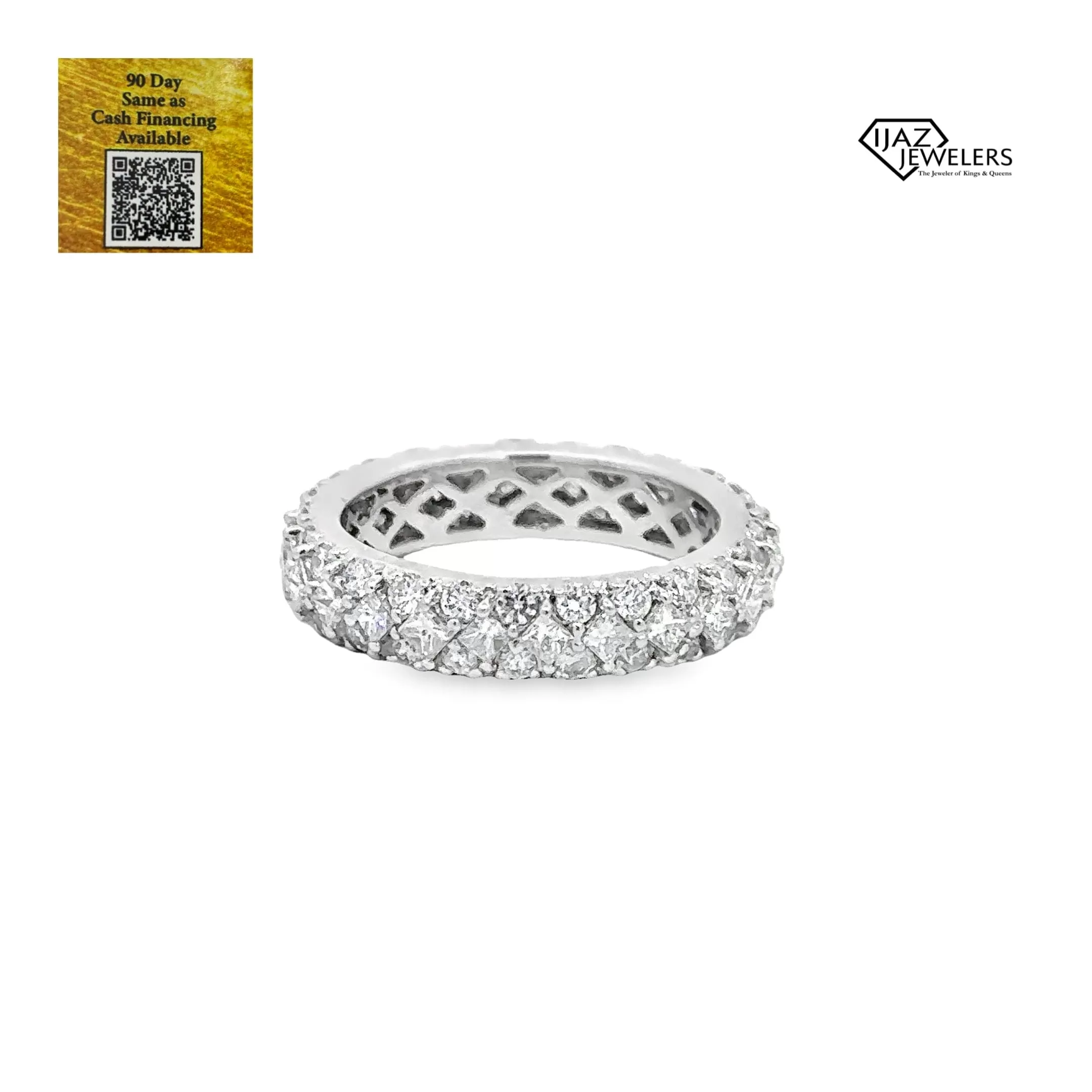 18K White Gold 2.50 CTW Diamond Infinity Band