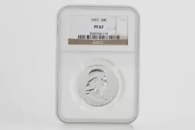 1957-P NGC PF67 Franklin Silver Half Dollar Coin