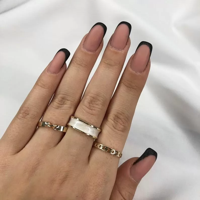 3 pcs Dainty Gold Rings, Gold Ring Set, Cute Rings, Set Rings for Women -S3483699