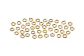 3mm Jump Ring - 1000 Raw Brass Jump Rings (3mm) A0395