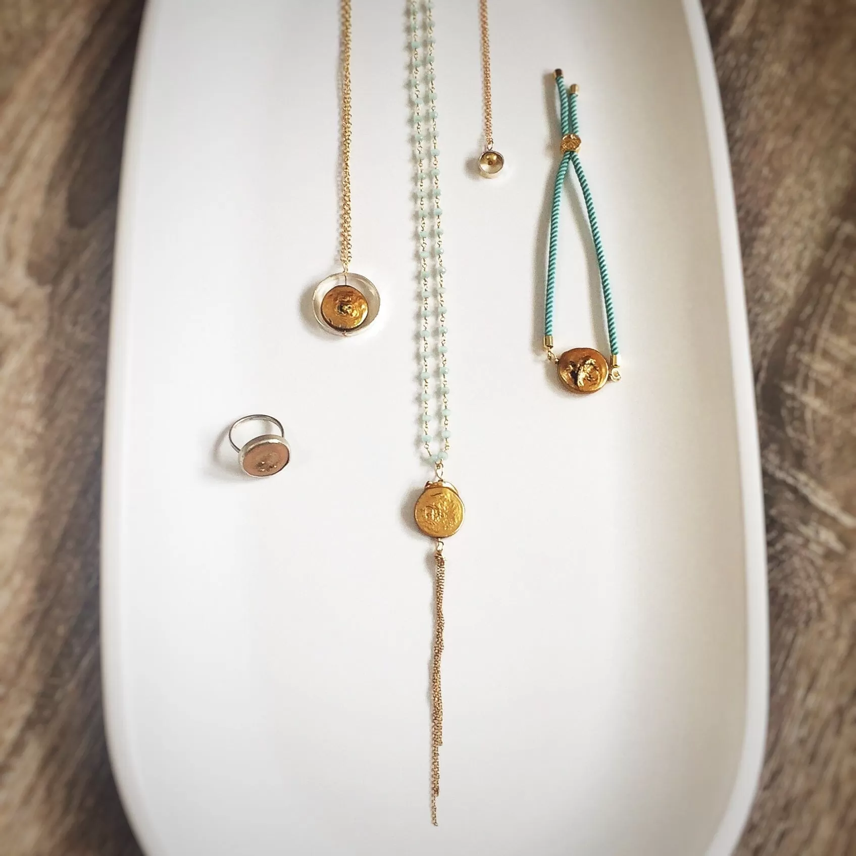 5 Piece Layered Set - Gold Pearls!