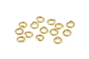 5mm Jump Ring - 500 Raw Brass Jump Rings (5x0.80mm) A0820