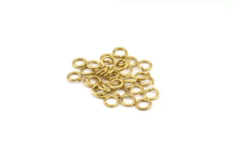 5mm Jump Ring - 500 Raw Brass Jump Rings (5x0.80mm) A0820