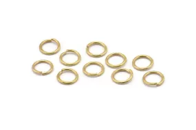 8 mm Jump Ring - 500 Raw Brass Jump Ring (8mm)  A0369