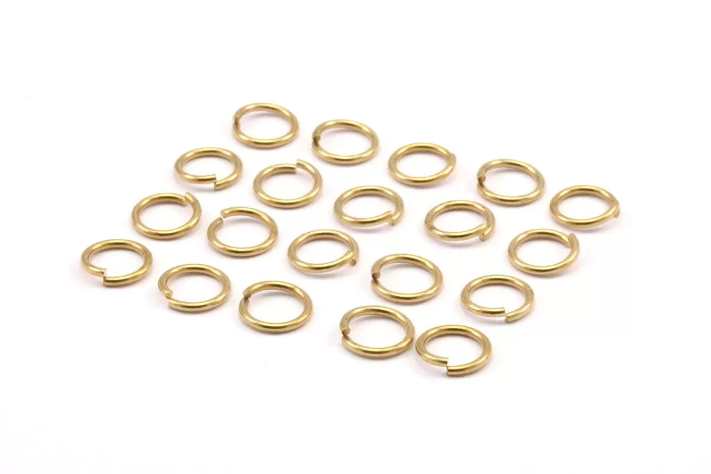 8 mm Jump Ring - 500 Raw Brass Jump Ring (8mm)  A0369