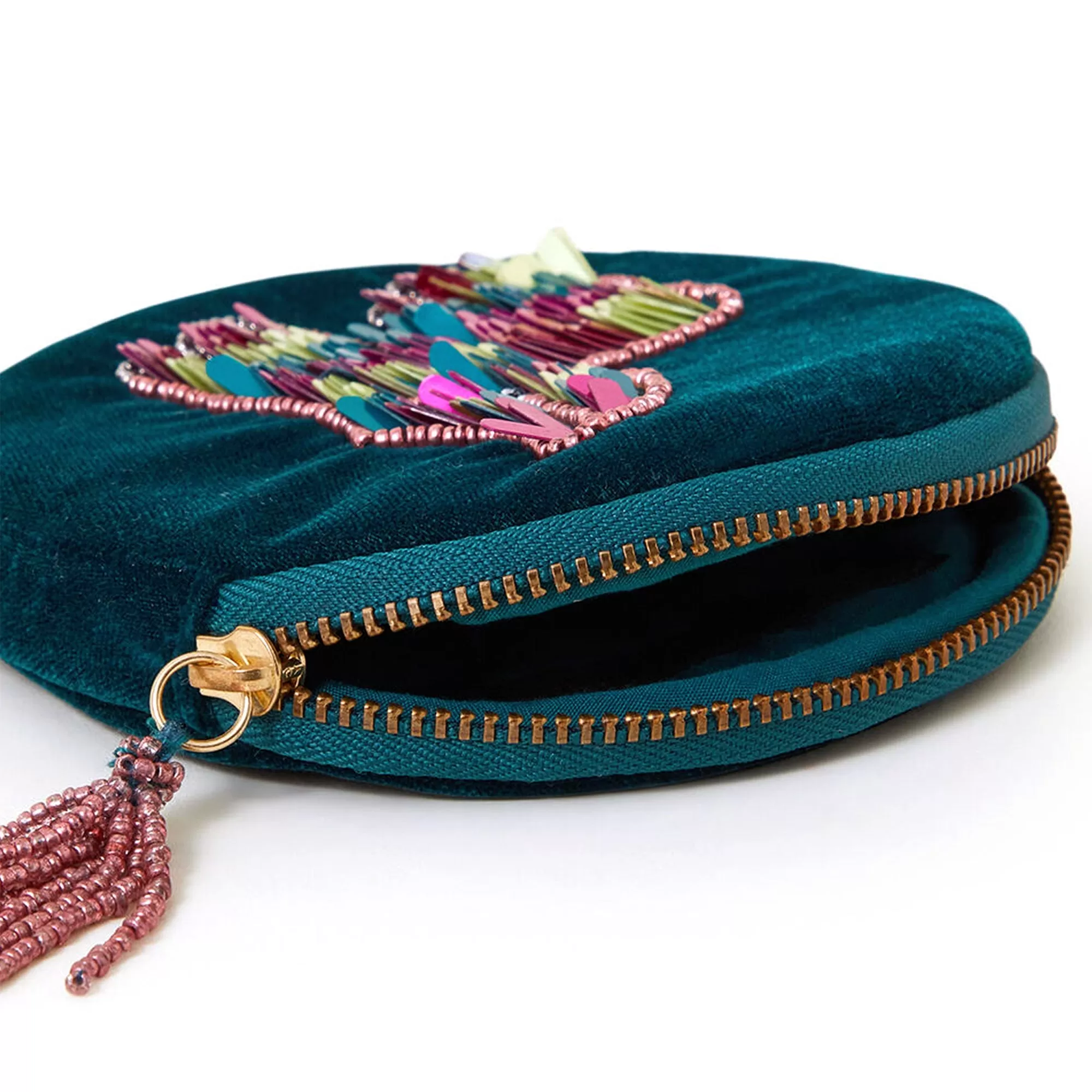 Accessorize London Women's Teal Pinata Circle Coin Purse