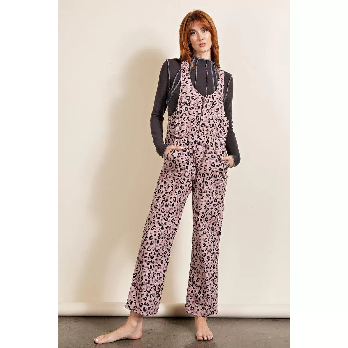 Animal/leopard Printed Jumpsuit