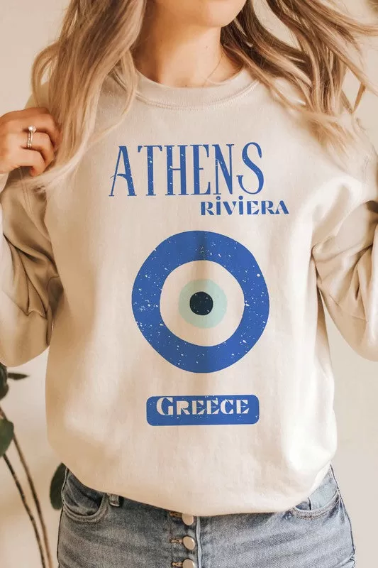 ATHENS RIVIERA GREECE GRAPHIC SWEATSHIRT