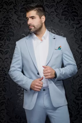 Au Noir Stretch Blazer | Ryan Light Blue