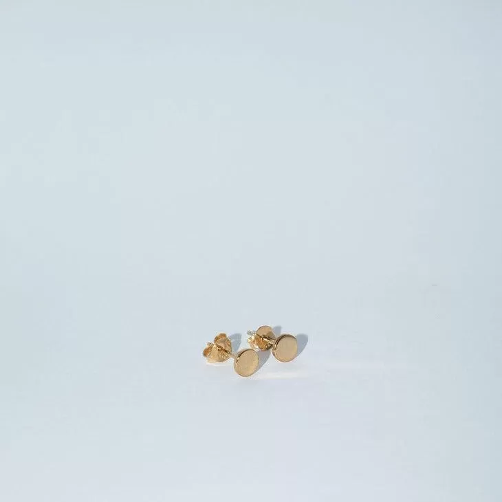 Baby Studs Earrings, 14k Gold Vermeil