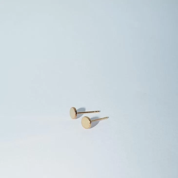 Baby Studs Earrings, 14k Gold Vermeil