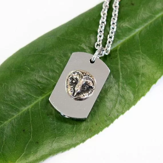 Barn Owl Necklace Cremation Urn Pendant