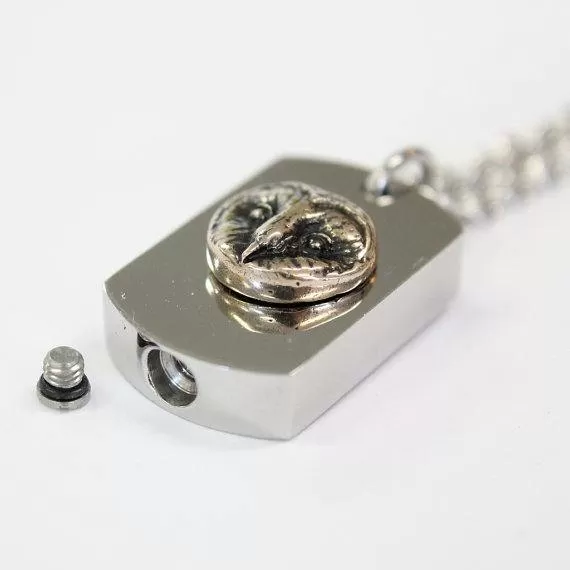 Barn Owl Necklace Cremation Urn Pendant