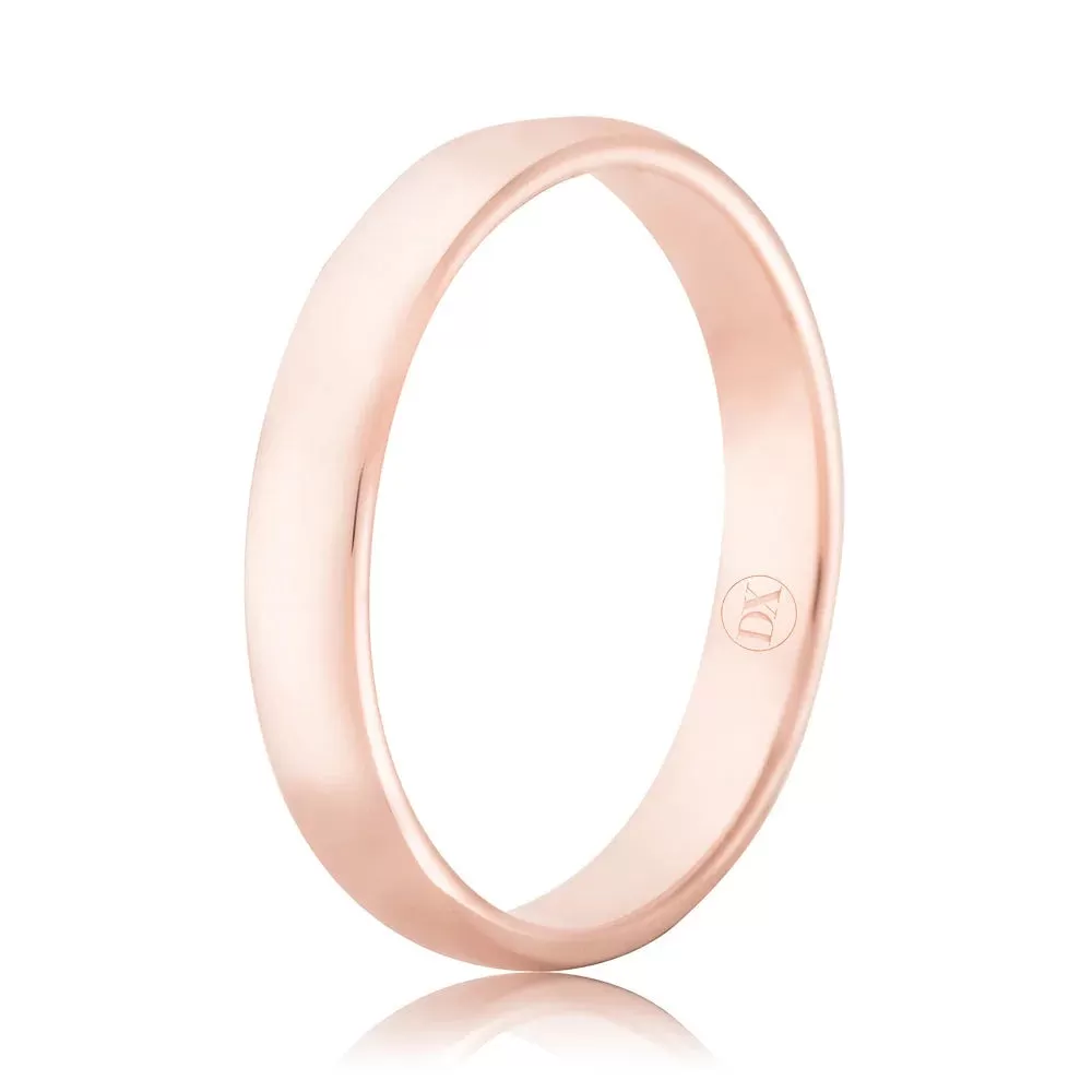 Barrel 3mm - 18ct Rose Gold