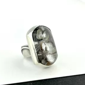 Beautiful Inclusions Ring, Quartz with Marcasite