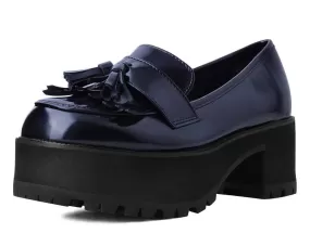 Black Oil Haze Loafer Platform