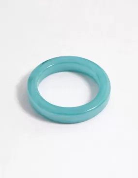 Blue Matte Band Ring