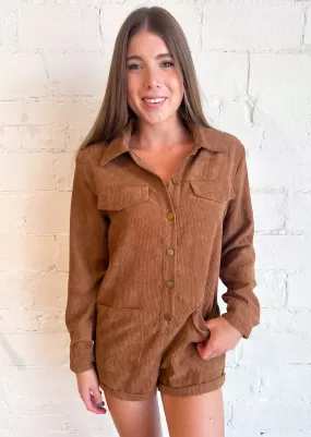 Brownie Button Down Romper