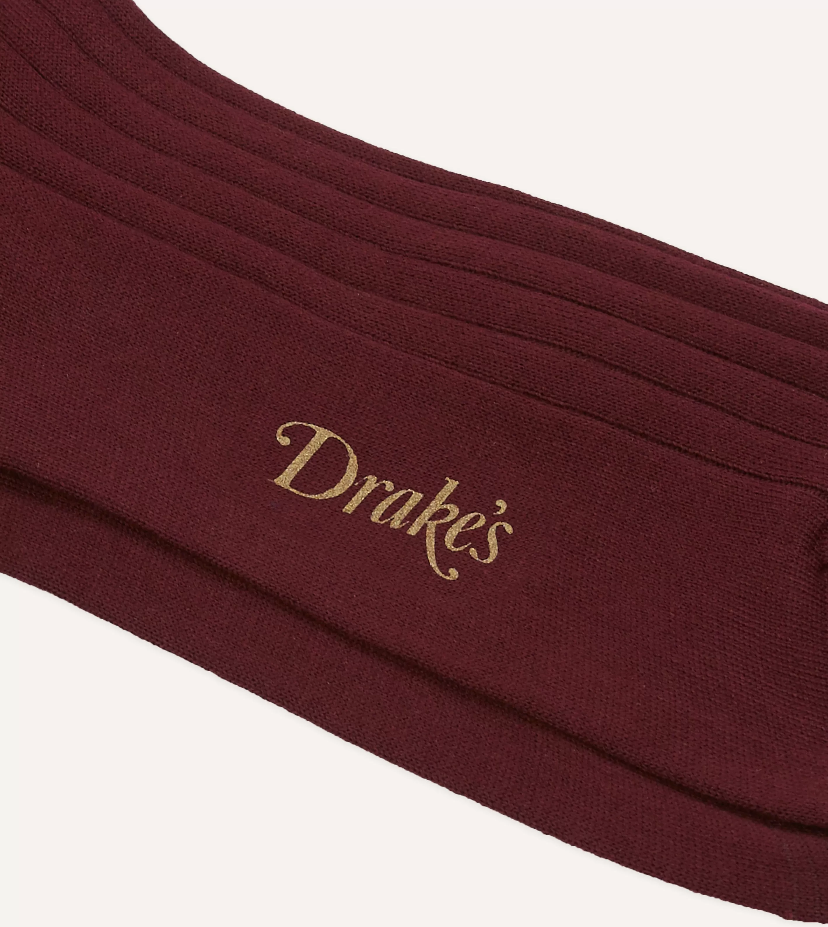 Burgundy Cotton Mid-Calf Socks