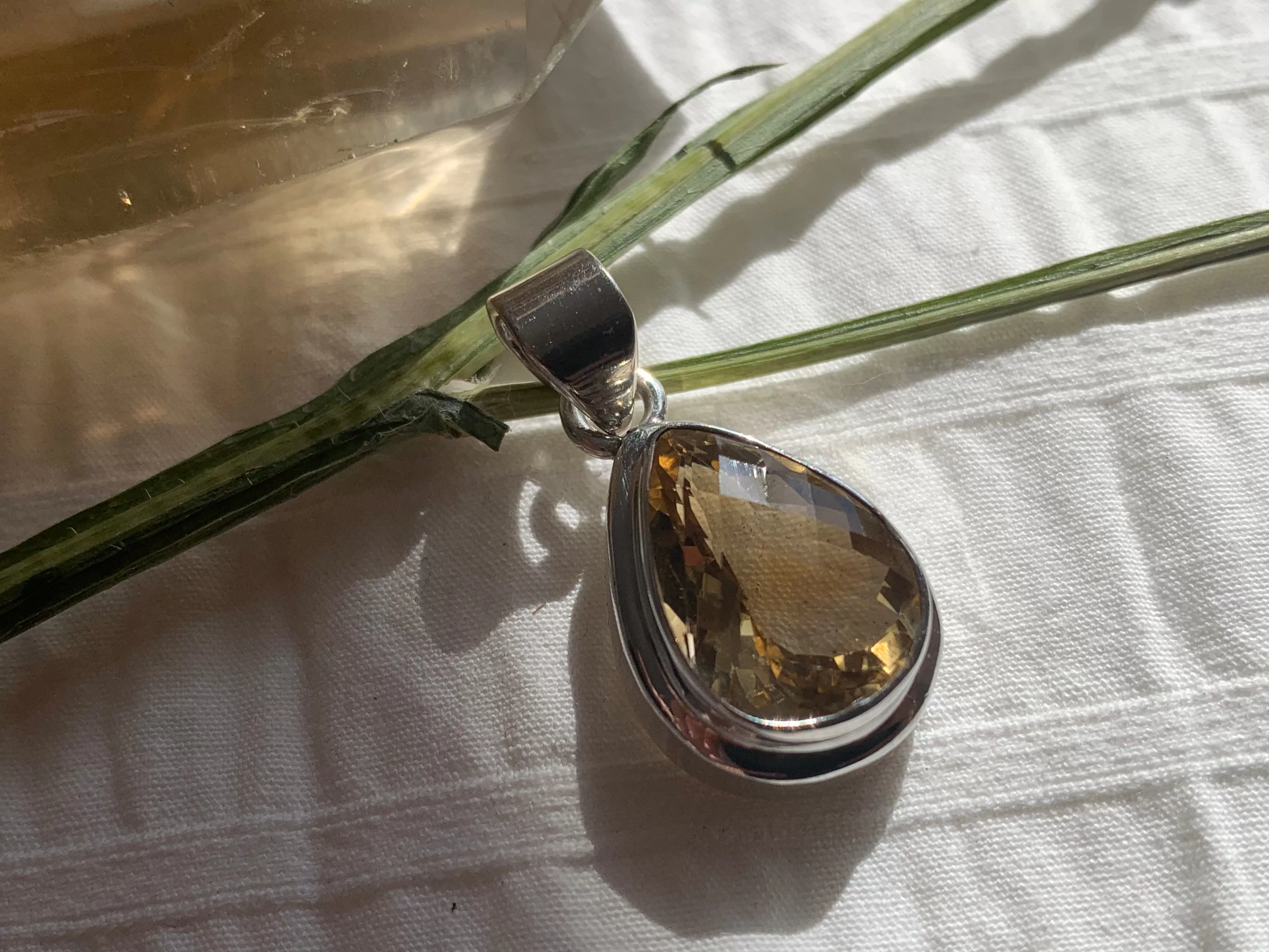 Citrine Ansley Pendant - Reg. Teardrop