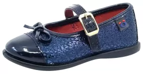 Conguitos Osito Girl's Buckle Closure Mary Jane, Lemur Navy