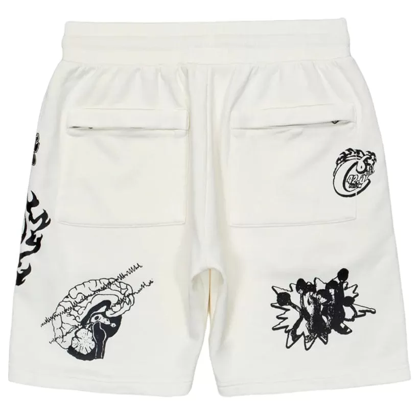 Cookies Slow Burn Pigment Fleece Shorts (Off White) CM241BKS11