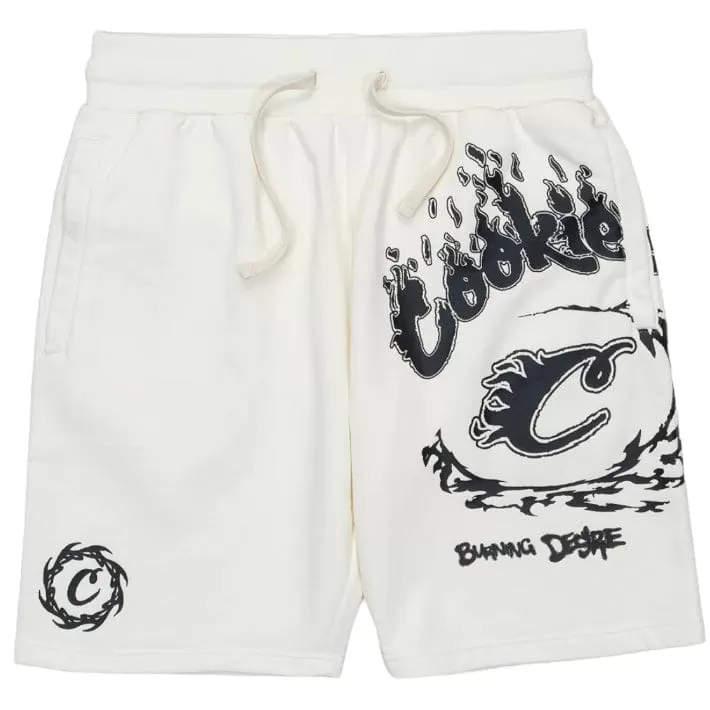 Cookies Slow Burn Pigment Fleece Shorts (Off White) CM241BKS11