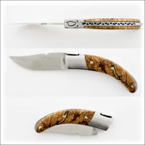 Corsican Rondinara Folding Knife - Burled Beech End Grain