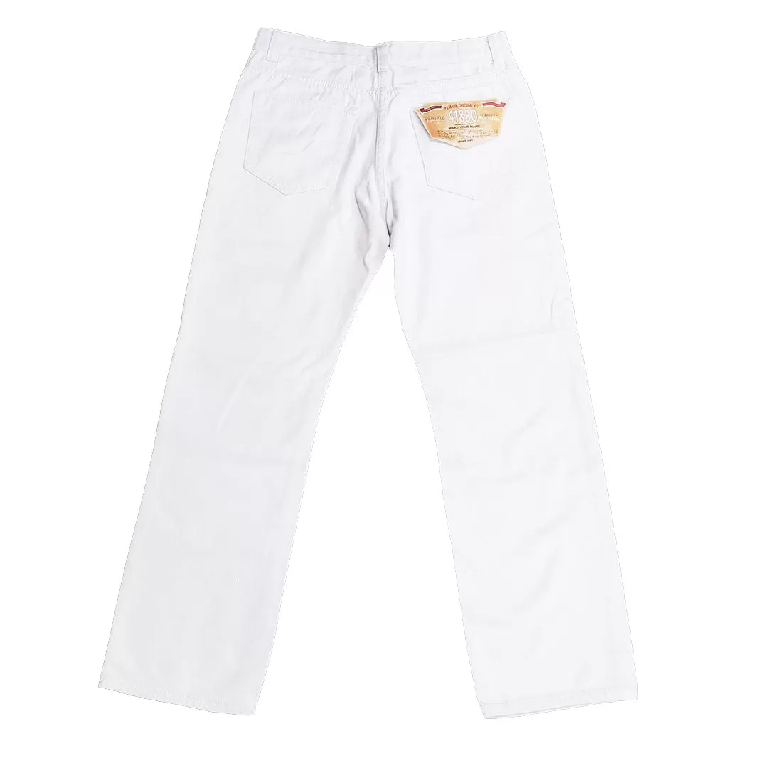 Denim Straight Fit Jeans - White