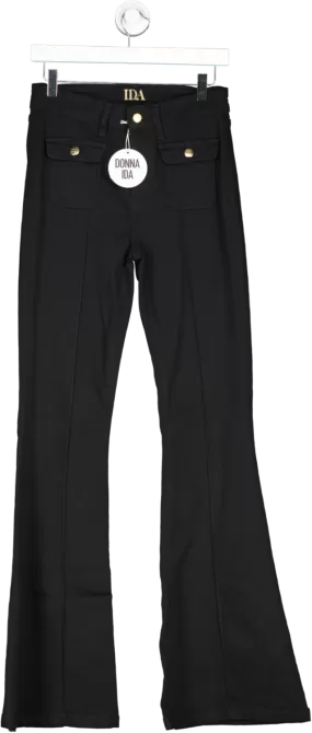 DONNA IDA Black Martha The High Top Classic Flare Trousers W27