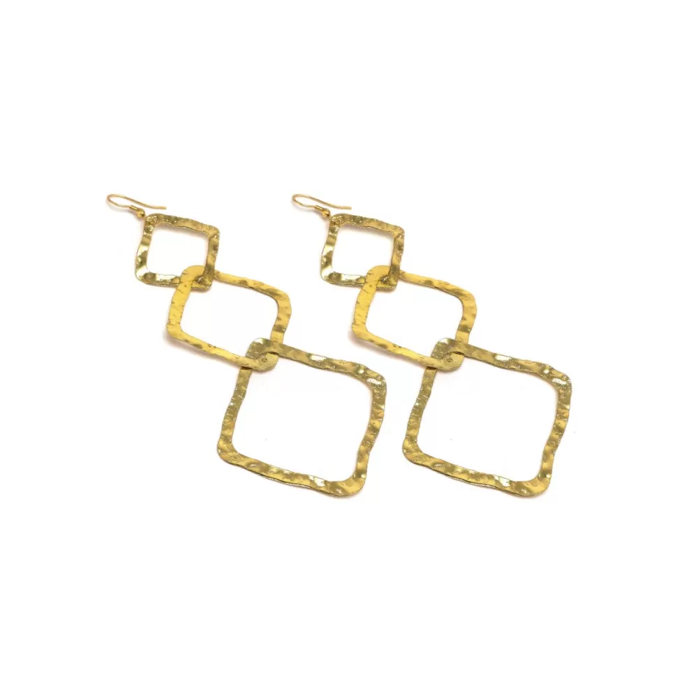 Earrings 3 Thin Rhombus DD16076