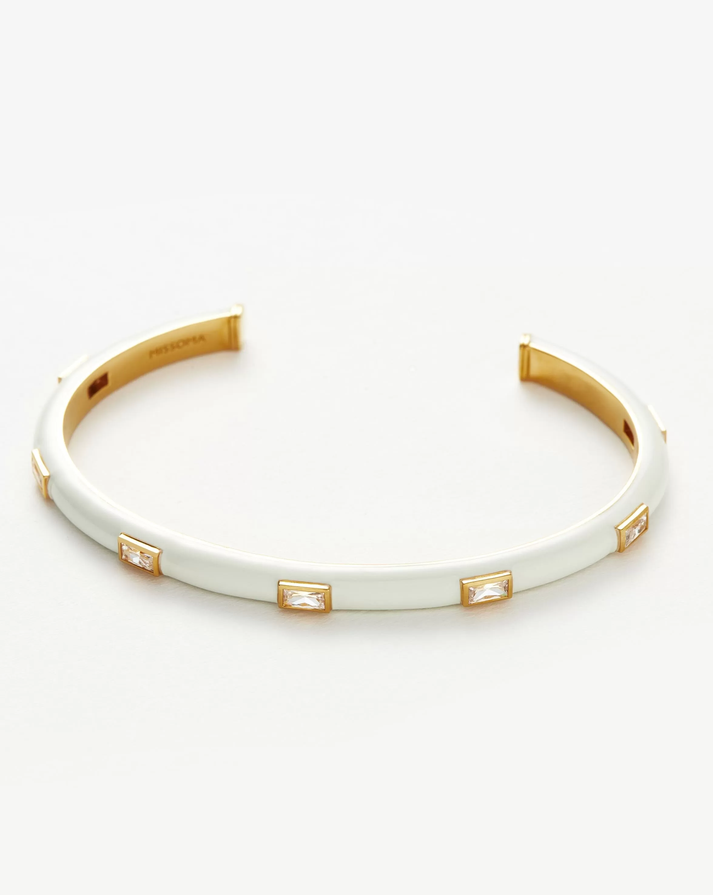 Enamel & Stone Cuff Bracelet