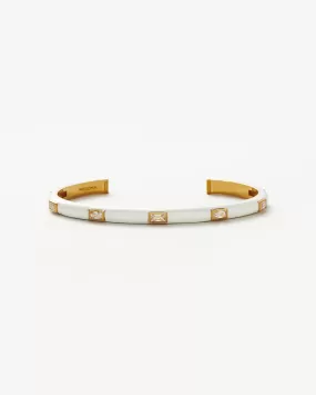 Enamel & Stone Cuff Bracelet