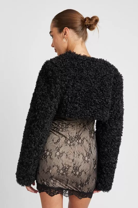 FAUX FUR BOLERO