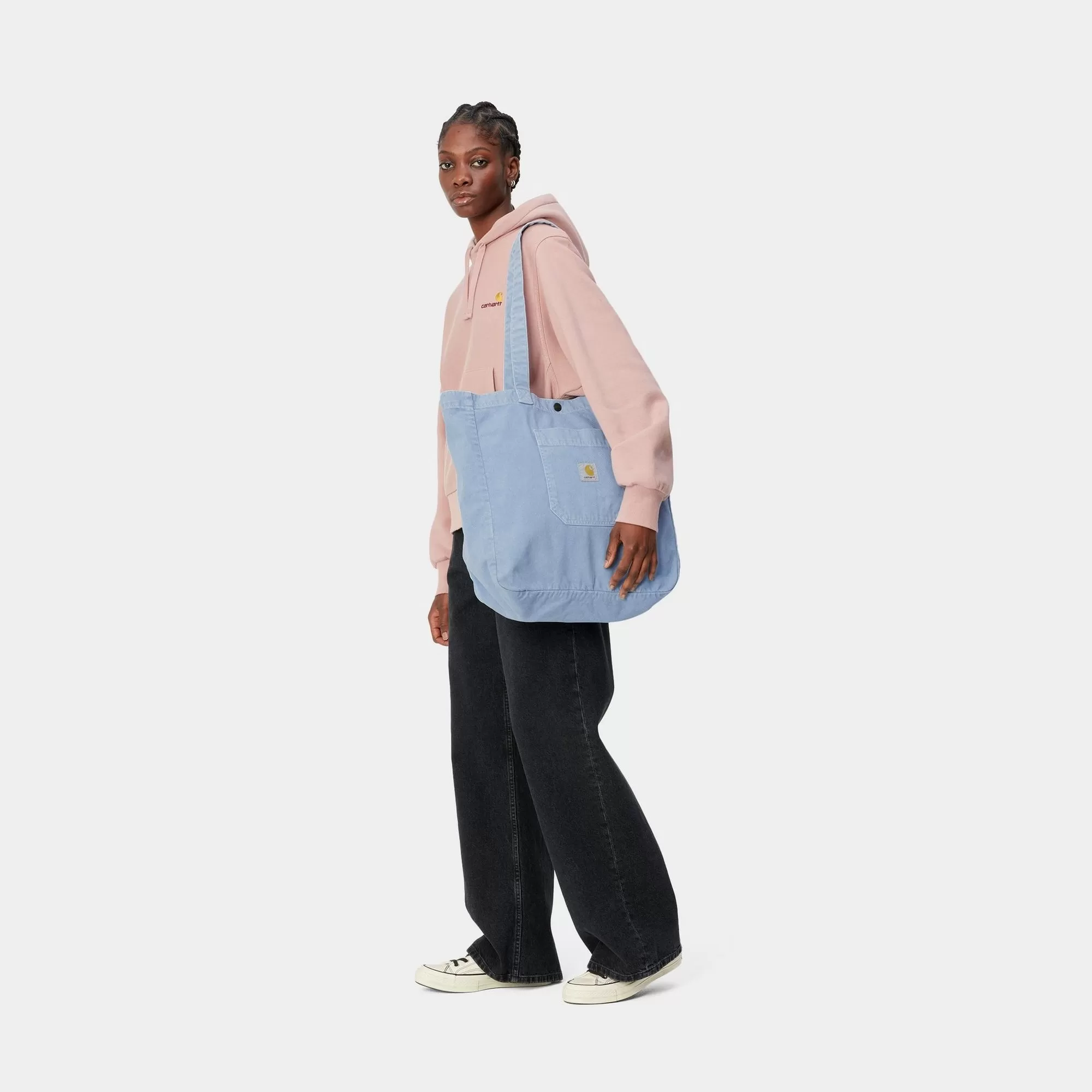 Garrison Tote | Frosted Blue (stone dyed)