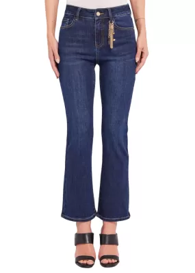 Gaudì women's flared jeans trousers Flaire Cropped Frida 411BD26035 medium blue