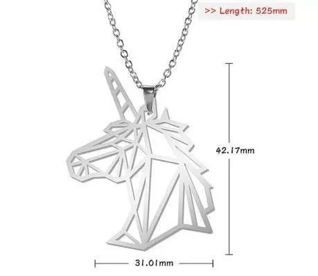 Geometric Unicorn Necklace